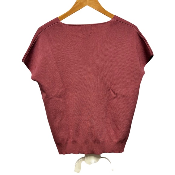 Massimo Dutti | Women's V-Neck Knit Sweater Top - Picture 6 of 7